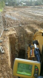 Digging with Topcon GPS