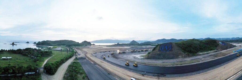 Paving technology used in motot gp racetrack