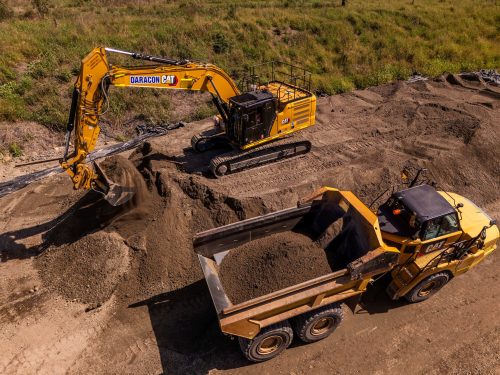 Daracon at work on the Landfill Site
